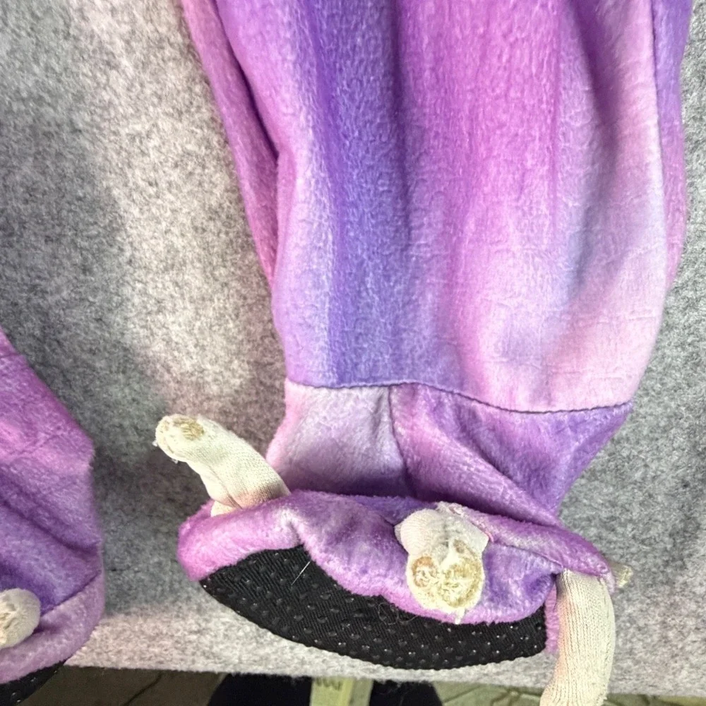 Spirit Halloween Purple Pink‎ Tie Dye Dragon Cat Costume Jumpsuit Toddler 2T 4T